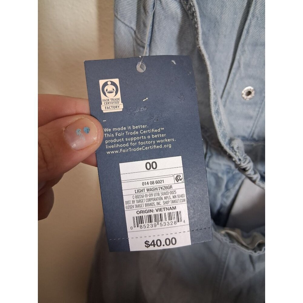 NWT Universal Thread Denim Halter Maxi Dress Chambray Women's Size 00 - Picture 5 of 7